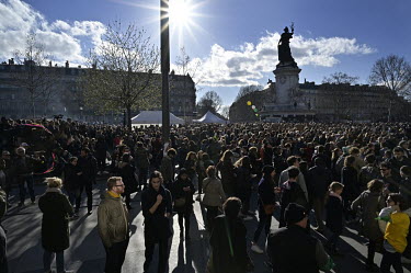 Thousands of people took part in a 'March for the Enviroment' in Place Republique, in the centre of Paris.