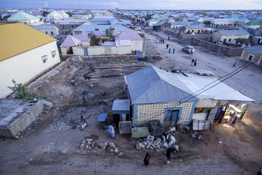 The view over galkayo at sunset.