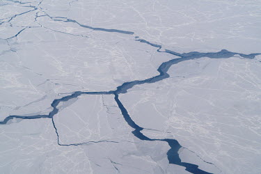 The view from an aircraft flying from Resolute Bay to Inuvik across the North Western Passage and the Beaufort Sea.