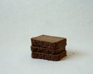 Slices of Pumpernickel, a traditional German rye bread, bought in London.