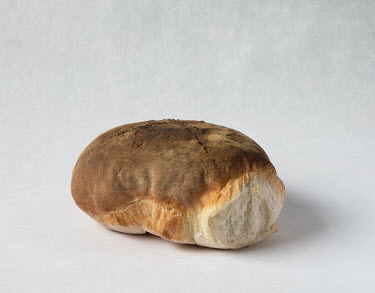 a loaf of 'Hobz', a bread traditionally baked in Malta, bought in London.