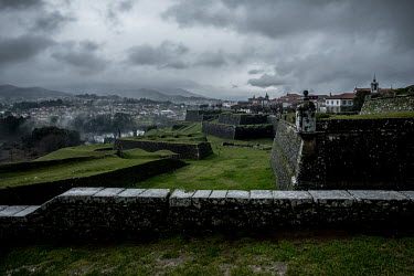 The fortified city of Valenca near the River Minho which is also the border with Spain. The fort dates from 1217.