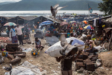 A market on the banks of the Congo River north of Kinshasa.