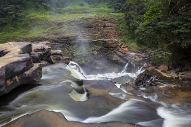 The Zongo waterfalls, a popular day trip destination for tourists from Kinshasa.