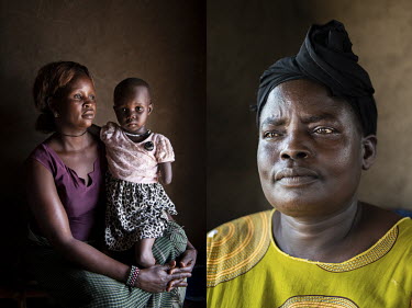 Left: Margret Sitima (30) and from Yei with her daughter Sarah Noway, three years old and born without arms and legs. When choosing the name for her daughter, Margret chose Noway since she didn't beli...
