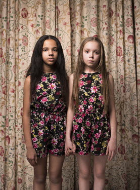 11 year old twins Millie Marcia Madge Biggs (dark hair) and Marcia Millie Madge Biggs (fair hair). Amanda Wakelin, their mother calls them ''the rainbow twins. It explains them, they're the colours of...