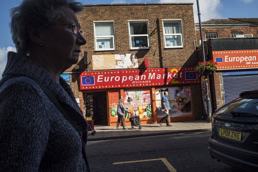 The 'European Market', one of many on West Street catering to migrants from Eastern Europe. According to census data, from 2011, there 65,000 people in the area, but Boston Council claimed as long ago...