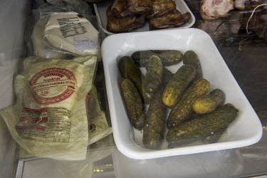 Polish produce for sale at Boston's twice-weekly market.   In the 2016 referendum on Britain's membership of the EU, the Boston district produced the highest pro-Brexit vote, 75.6% per cent of the pop...