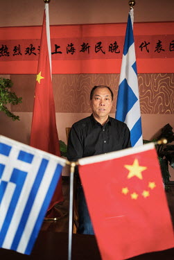 Wu Hailong, head of the China Greece Times, which began publication in 2005. The migrant from Zhe Jiang also runs an export-import business in Athens.
