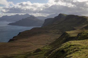 The Skye Trail looking south between the Old Man of Stoer and Portree.