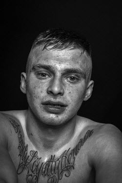 Reece Drummond after losing his fight to Jay 'BamBam' Eggleston at the Ultimate Bare-Knuckle boxing competition at Manchester's Bowlers Exhibition Centre, Old Trafford.