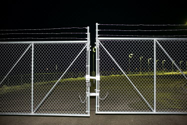 Security gates at the Neche/Gretna border crossing, near Pembina.