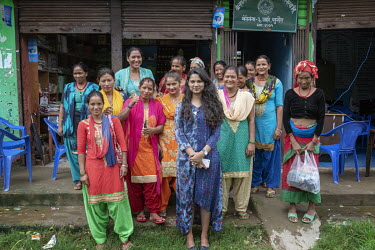 Pratima Baral, a data scientist, leading a workshop teaching female farmers about mobile technologies that can help with crop yields, pest control, markets and labour etc.