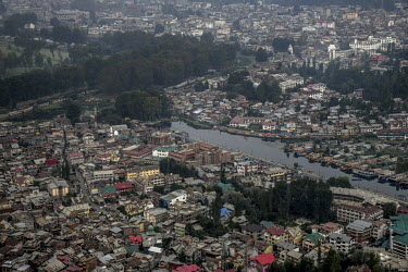 An aerial view of Srinagar.
