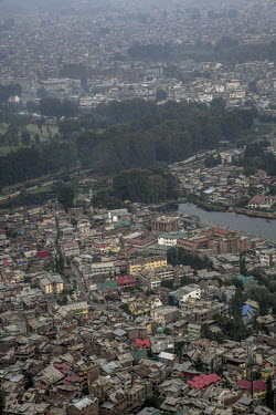 An aerial view of Srinagar.