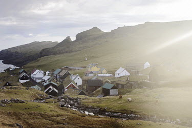 The village Mykines on the island of the same name.