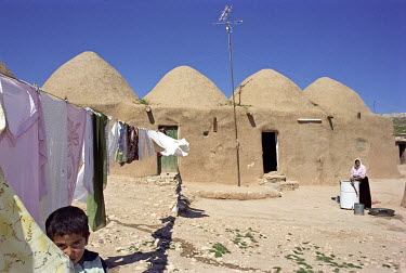 'Beehive' houses in the Kurdish village of Tatik, near Kobani (Ayn Al-Arab in Arabic), near the Turkish border.