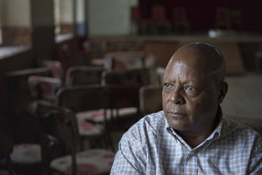 Prominent Ethiopian opposition leader Merera Gudina at the cultural centre of Addis Ababa university.