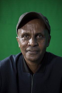 Eskinder Nega, a journalist and blogger who has been jailed seven times by the government for treason and terrorism and is a former Amnesty International Prisoner of Conscience, on set at his tv and r...