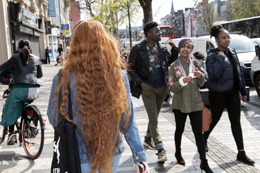 Red haired girl in central Cork.