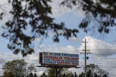 Pro-Trump billboards and signage on Maritime Drive.