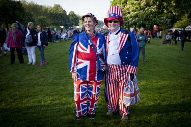 Janet Butterfield and Ray Brown, friends from Yorkshire, have travelled down on the morning of the 19 May 2018 for the Royal Wedding between Prince Harry and Megan Markle. ''We wanted to be here, when...