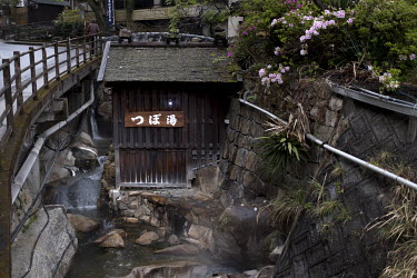 Tsuboyu Onsen, a world heritage onsen (hot spring bath house), in Yunomine Onsen, a townon the Kumano Kodo Pilgrimage Route in the Kii Mountain Range.