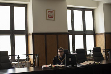 Judge Igor Tuleya at his workplace in the Supreme Court. Tuleya has clashed with the ruling Law and Justice Party over its plans to control the judiciary by limiting its powers and it independence thr...
