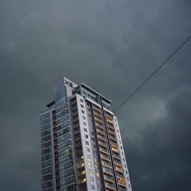 Heavy cloud hangs over the Xi Towers in the Thao Dien district.