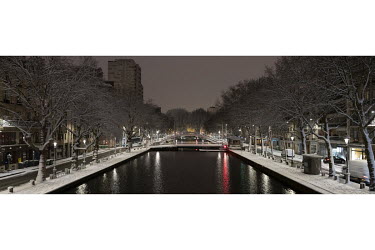 The St Martin Canal in winter.