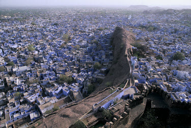 Jodhpur, the blue city, viewed from Mehrangarh Fort.