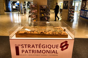 A model of the UN as it will look following the completion of the Strategic Heritage Plan displayed in the Palais des Nations. The Strategic Heritage Plan, is a US$878 million (GBP 678 million) projec...