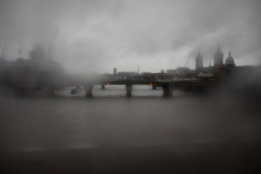 Storm Dennis from London Bridge.