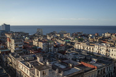 A view over the old city towards the Caribbean Sea.