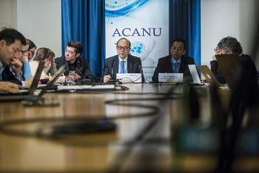 A press briefing by the Chinese Ambassador to the UN on the Coronavirus situation. Given at the Palais des Nations to members of ACANU, the Association of Correspondents to the UN, following on from t...