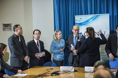A press briefing by the Chinese Ambassador to the UN on the Coronavirus situation. Given at the Palais des Nations to members of ACANU, the Association of Correspondents to the UN, following on from t...