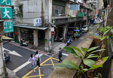 An overview of Chifeng Street from balcony of Iki Cafe.