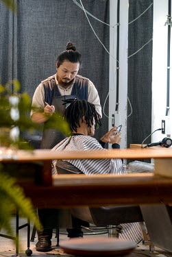 A trendy hair stylist/salon on Chifeng Street.
