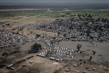 An aerial view of Rann IDP camp near the Cameroonian border.