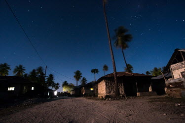Stars glow over the village of Bwejuu at night.