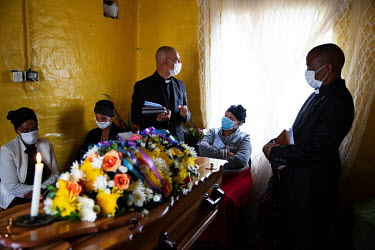 Priests and family members with the coffin of Yule 'Angel' Randles (32) during his funeral in Noordgesig.  Angel had been addicted to drugs and lived on the streets. He had recently come out of a reha...