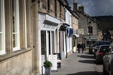 An elderly couple walk through the centre of Rothbury. The town has a significant elderly population but its the community has rallied around to ensure that residents have a phone network and regular...