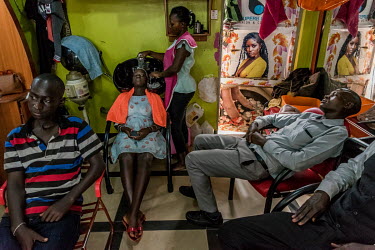Some of the male and female finalists for the Y+ Beauty Contest have their hair done at a salon near the hotel where the forthcoming competition is to be held. The Y+ beauty contest is national compet...