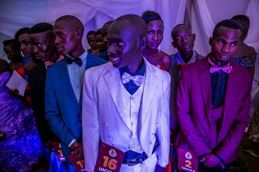 Candidates backstage at the Y+ beauty contest, a national competition with the message that people with HIV can also be beautiful, externally and internally. Participants compete for the titles of 'Mi...
