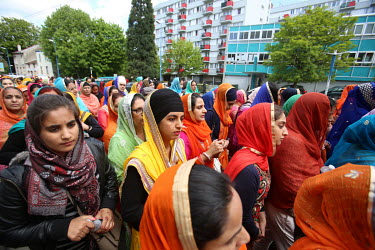 Sikh woman celebrating the Vaisakhi festival.