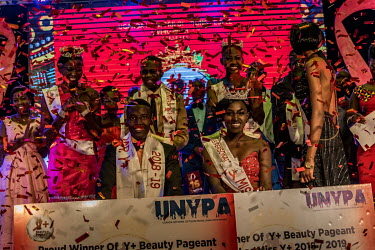Winners, Hillary and Vivian, at the end of the Y+ beauty contest, a national competition with the message that people with HIV can also be beautiful, externally and internally. Participants compete fo...