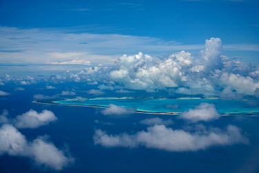 An aerial view of the Anaa Atoll.
