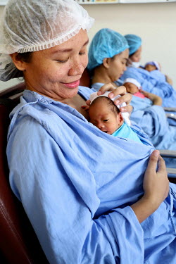 Women breastfeeding their premature babies at the Philippine General Hospital (PGH).