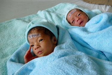 Babies in the Da Nang hospital for women and children.