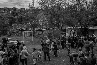 Meals and hygiene products are distributed by members of an evangelical church to the residents of a squatter camp in the northern part of Sao Paulo. With the economic crisis caused by the coronavirus...